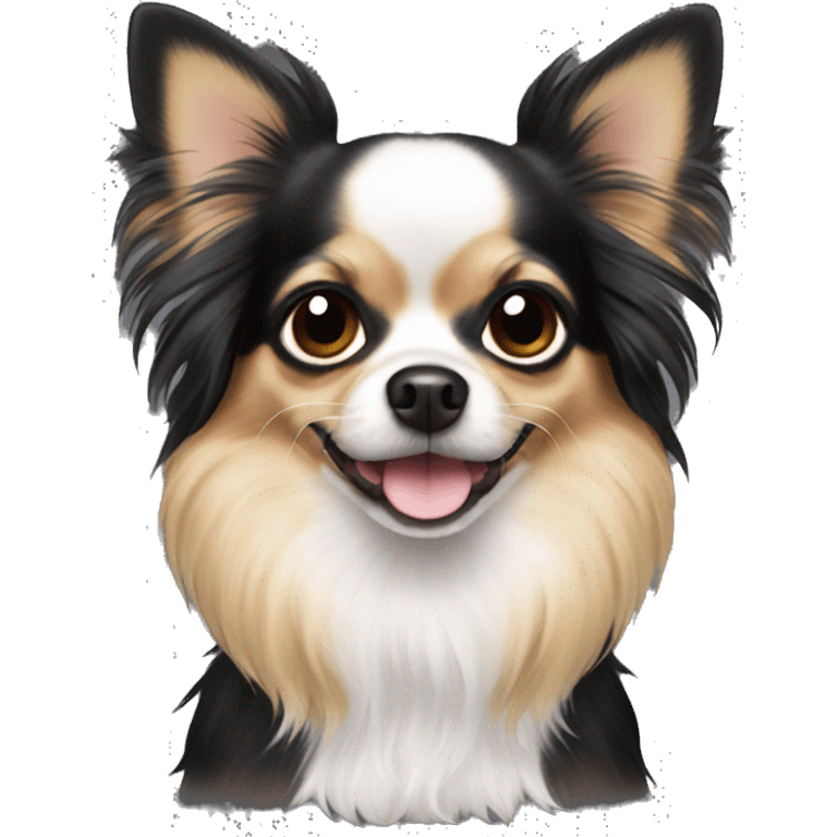 black long haired chihuahua  emoji