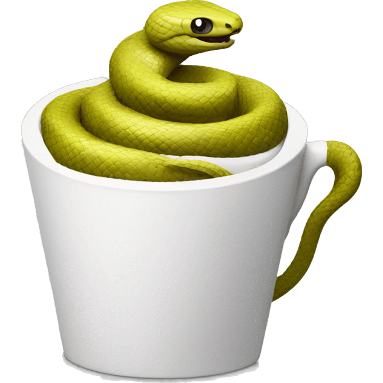 Symbol of pharmacy: the snake surrounding a cup emoji