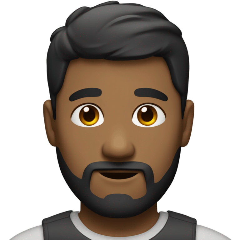 Adult man with black short hair and stubby beard  emoji