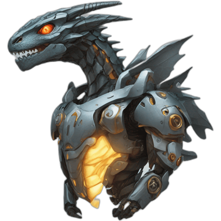 cyborg dragon emoji