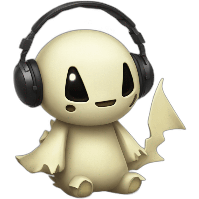 Mimikyu with headset emoji