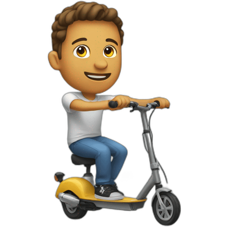 Man doing freestyle Scooter tricks emoji