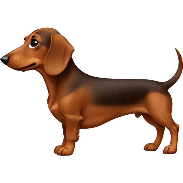 brown dachshund full body side view emoji