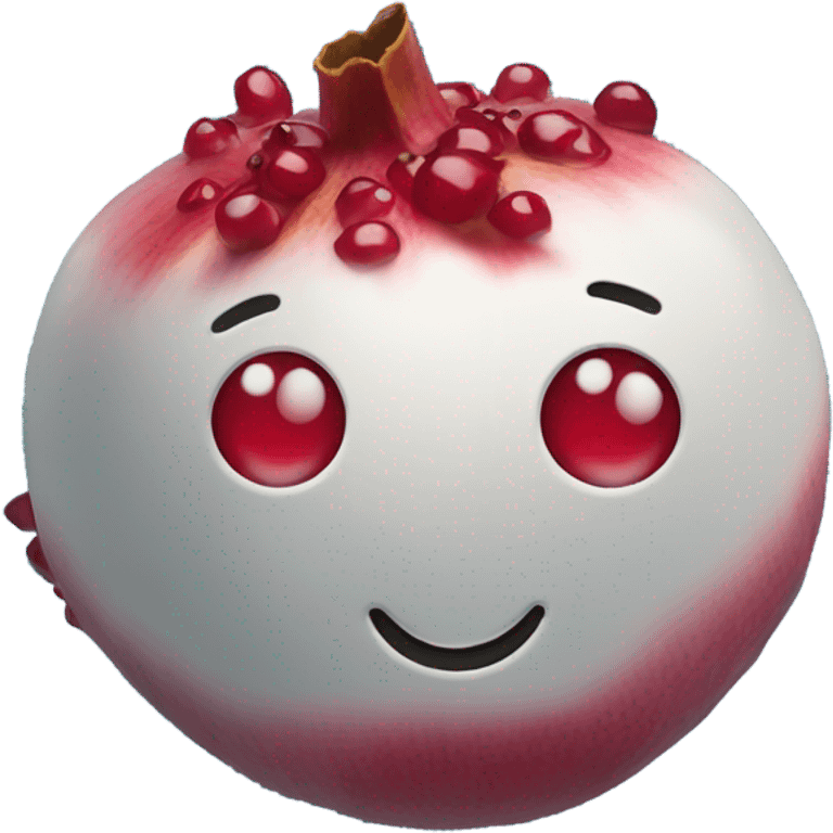 Pomegranate in a pool emoji