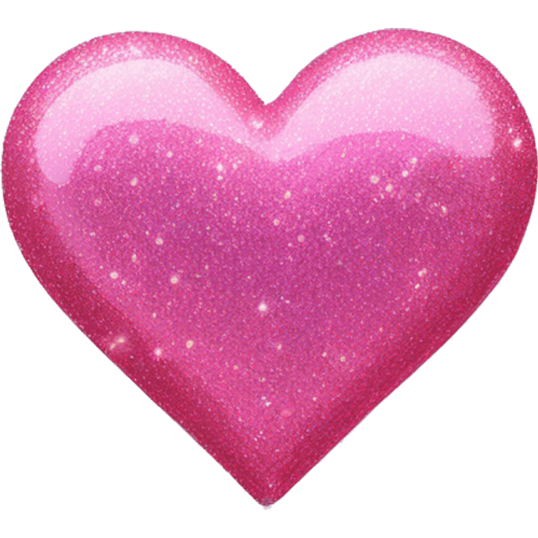 Pink glitter and sparkle heart emoji