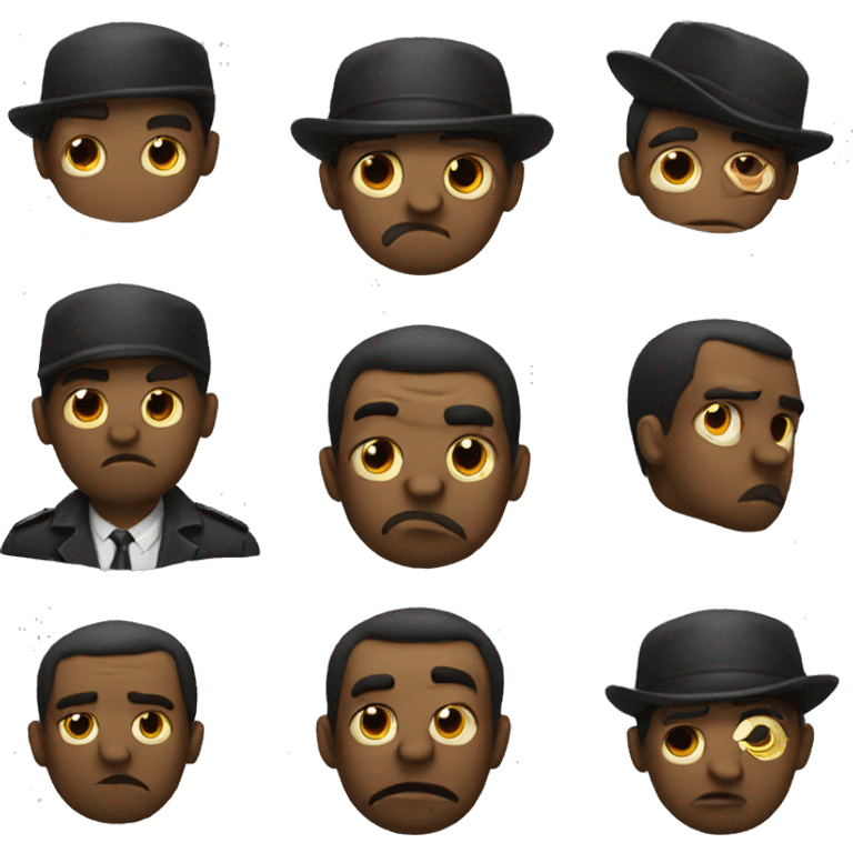 Sad gangster emoji