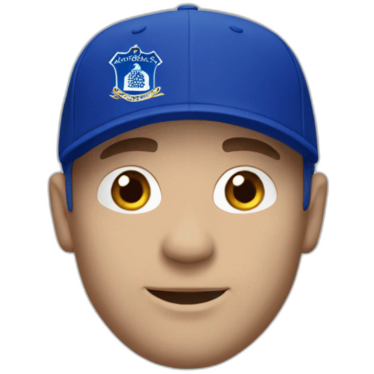 White Male Everton fan with Everton hat emoji