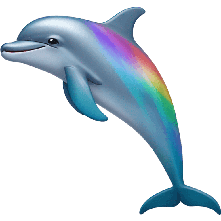 dolphin with rainbow skin emoji