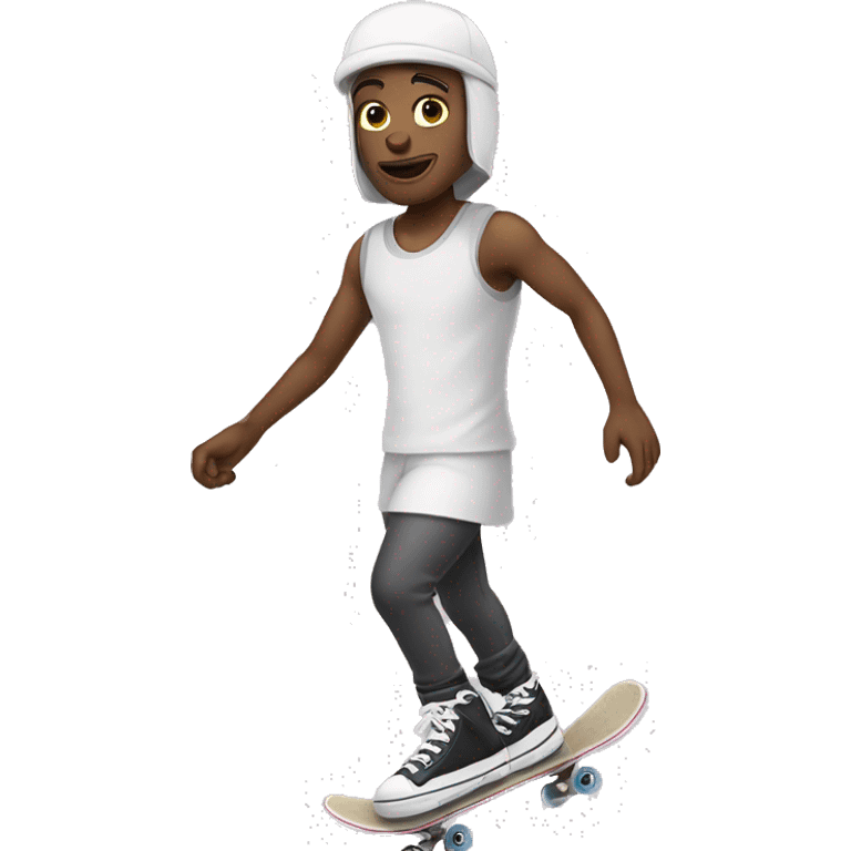 white skin skater emoji