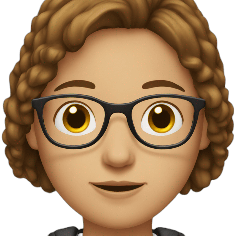 girl-with-brown-hair-and-round-glasses emoji