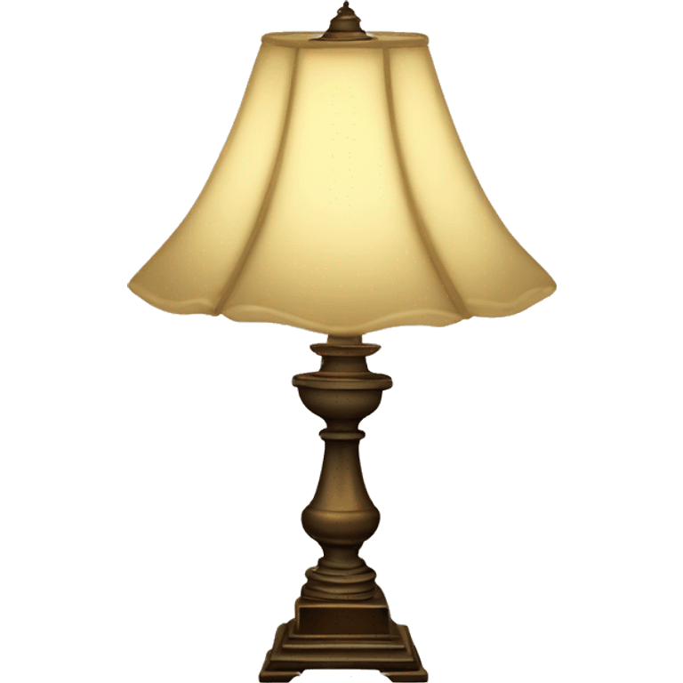 vintage lamp with open book emoji