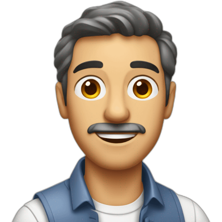 hombre sin pelo en la cabeza cocinando paella emoji