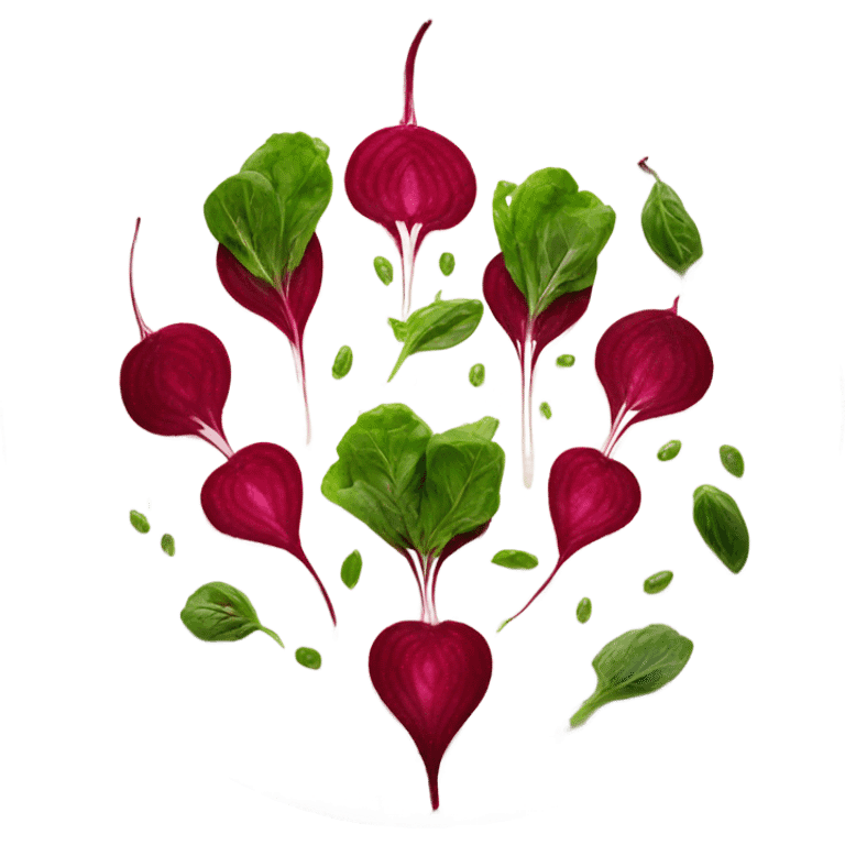 carpaccio from beets on a white plate emoji