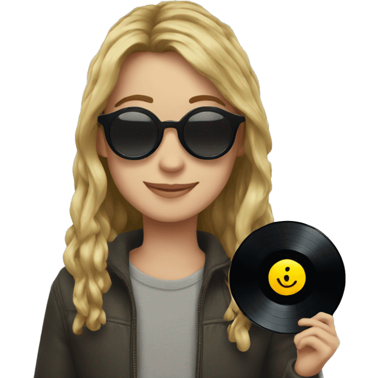 Vinyl record with me emoji