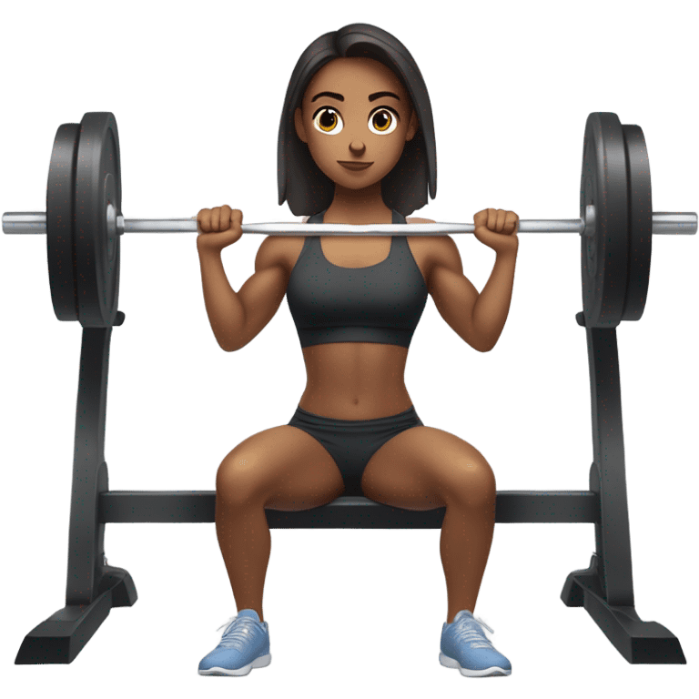 Gym girl benchpress  emoji