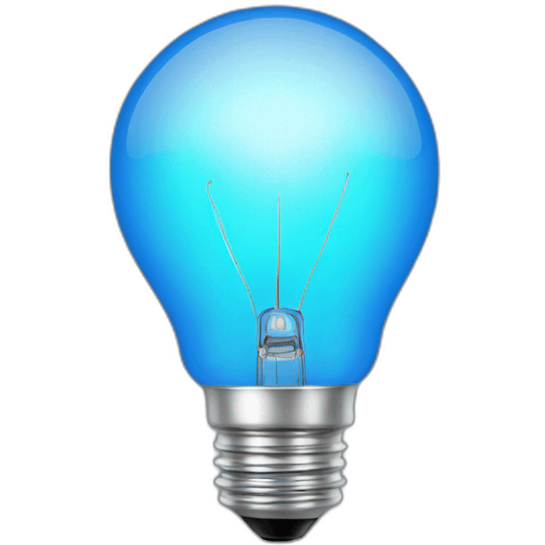 blue light bulb emoji