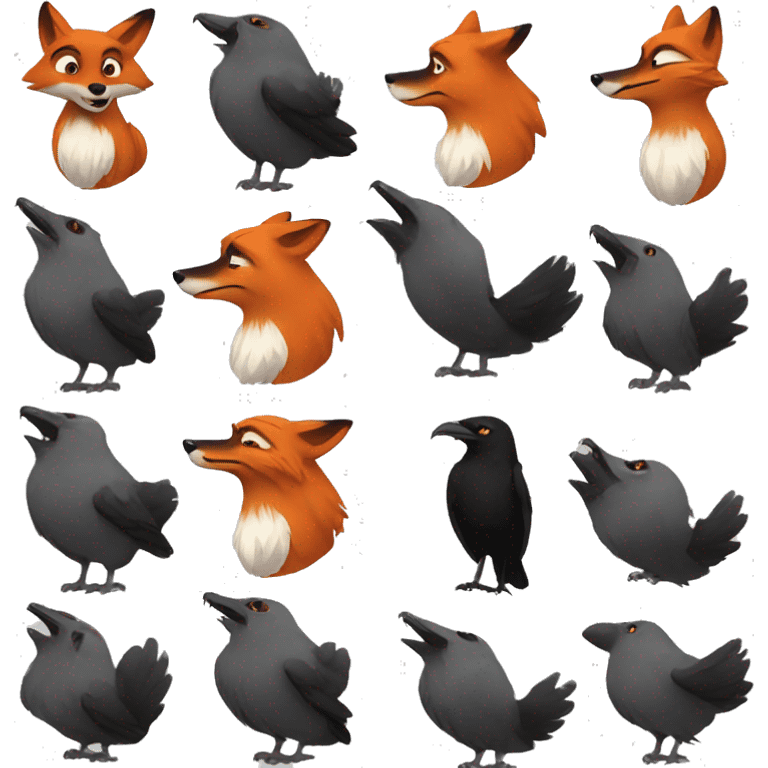 fox and crow emoji