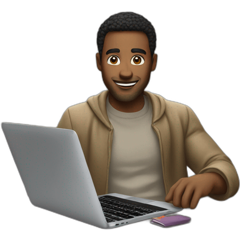 movie actor with a macbook emoji