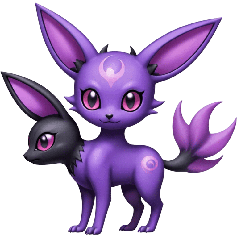 Shiny Dark Noibat-Espeon-Umbreon-Nidorino-fusion-hybrid full body emoji