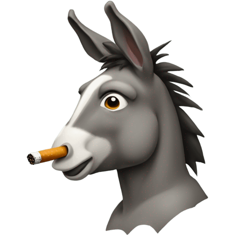 Donkey smoking cigarette emoji