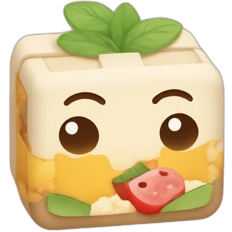 kawaii bento box emoji