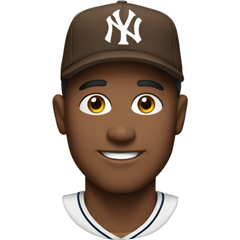 Brown NY yankee dad cap emoji