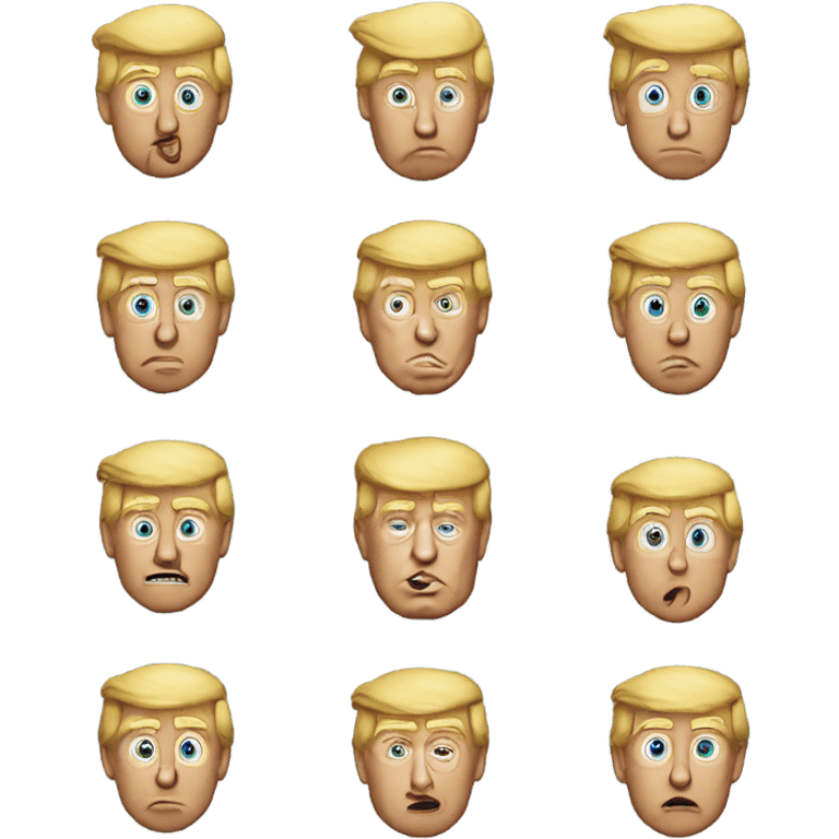 Donald trump with a a red ear emoji