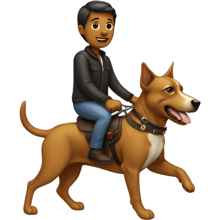 human riding a dog emoji