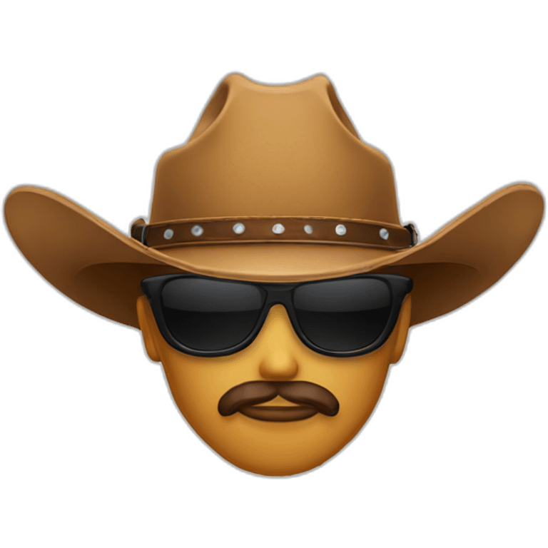 cowboy hat emoji with sunglasses emoji