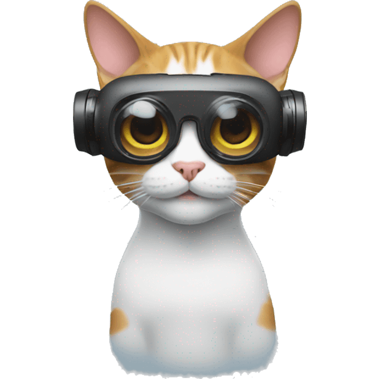 Cat with VR emoji