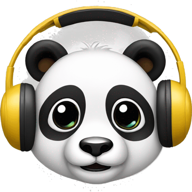 Panda with headphones emoji