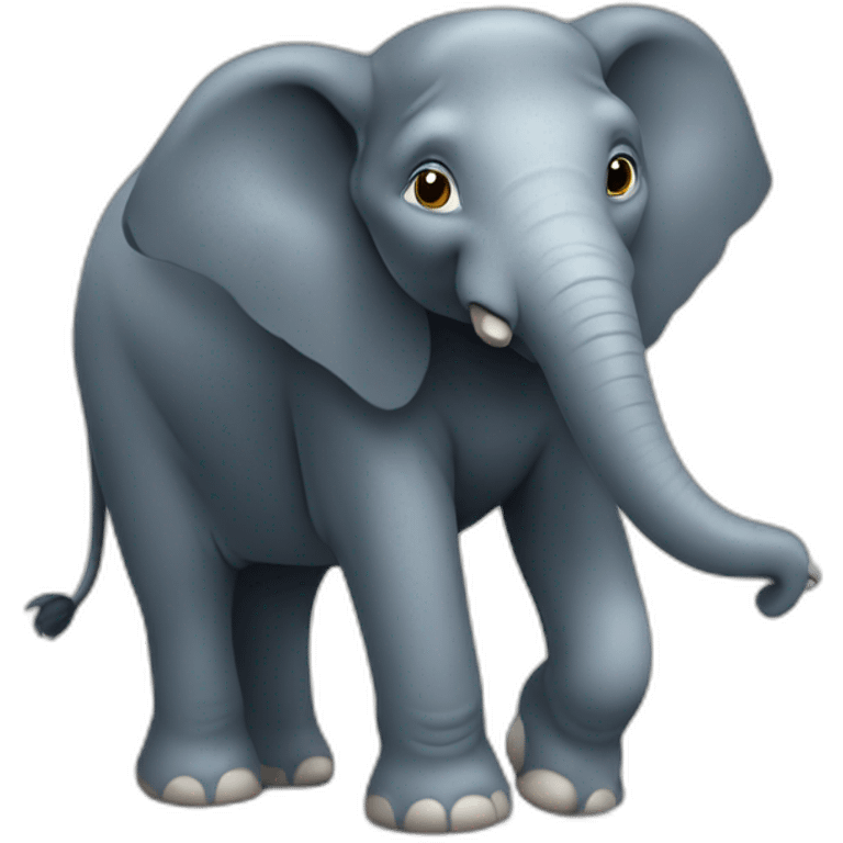 Singe sur elephant emoji