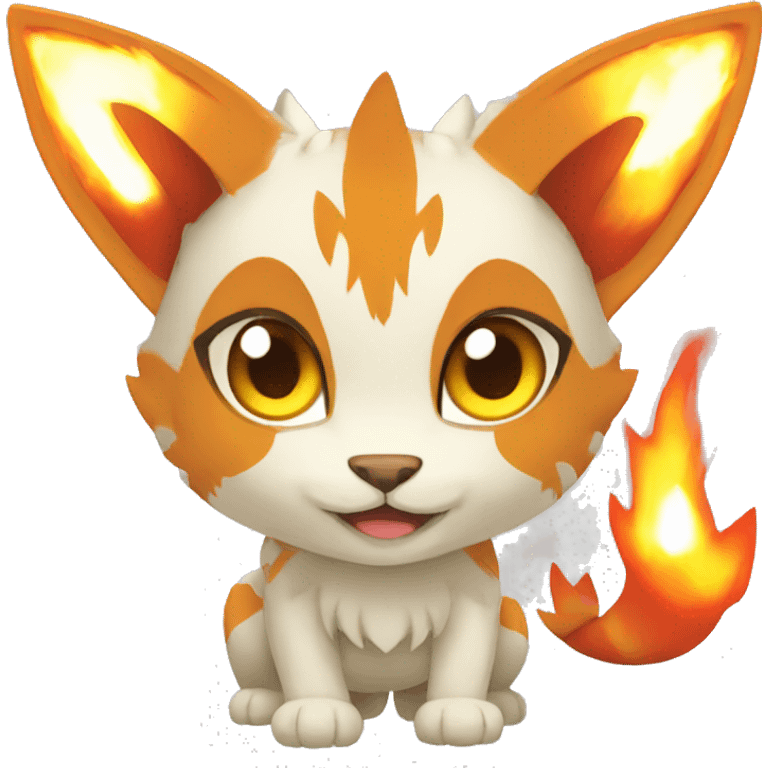 Fire type lynx-Pokémon emoji