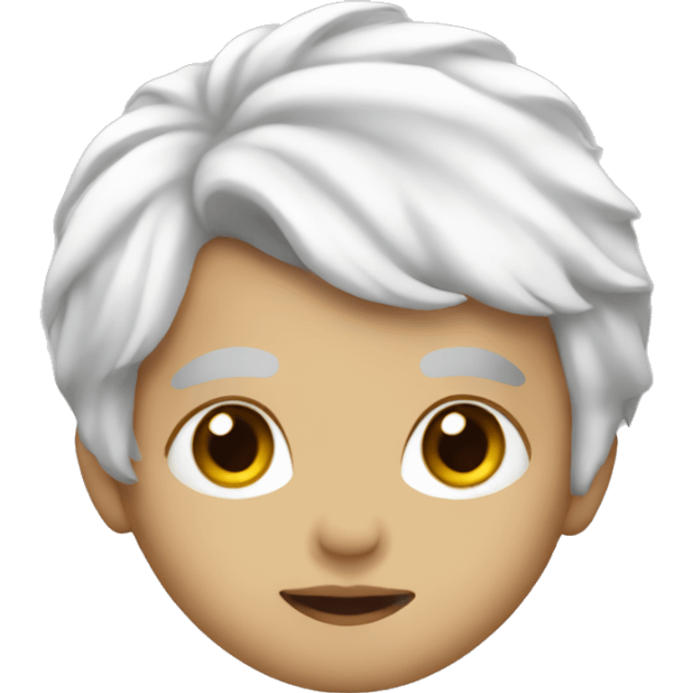 Lil baby with white hair emoji