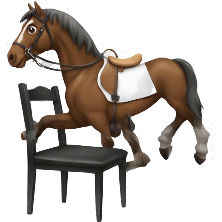 Horse riding a chair  emoji