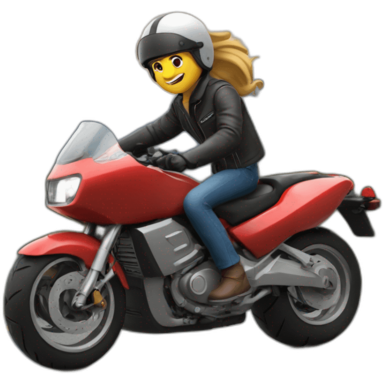 Weeling en moto emoji