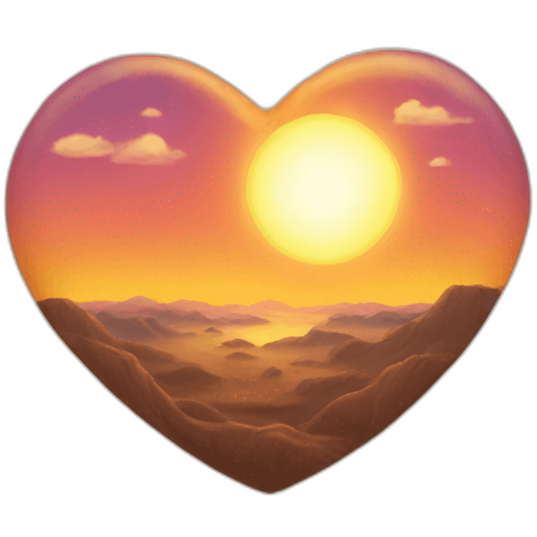 Heart sun  emoji