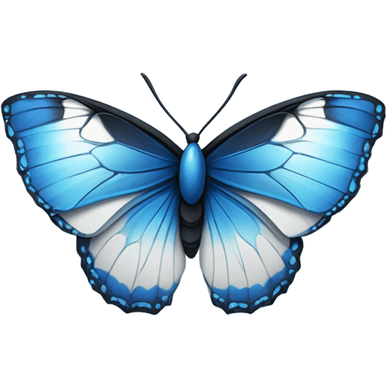 Una mariposa azul emoji