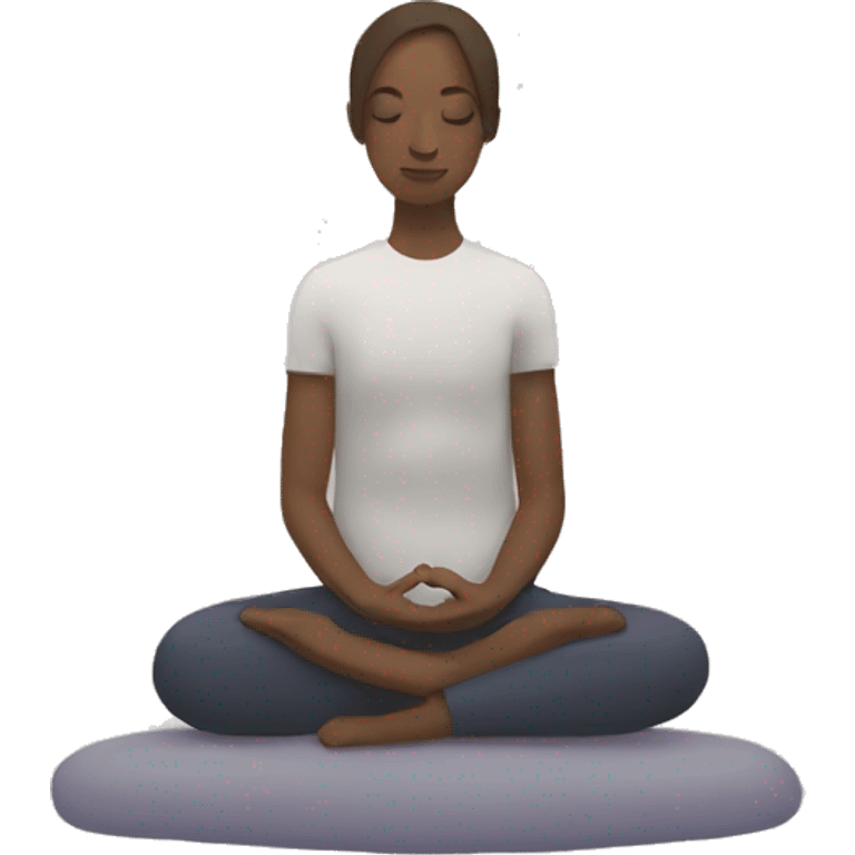 Mindful Meditation - A person meditating in a calm pose. emoji