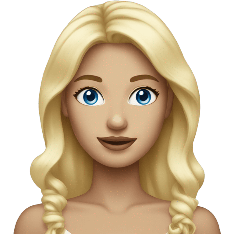 blonde blue eyed pretty woman  emoji