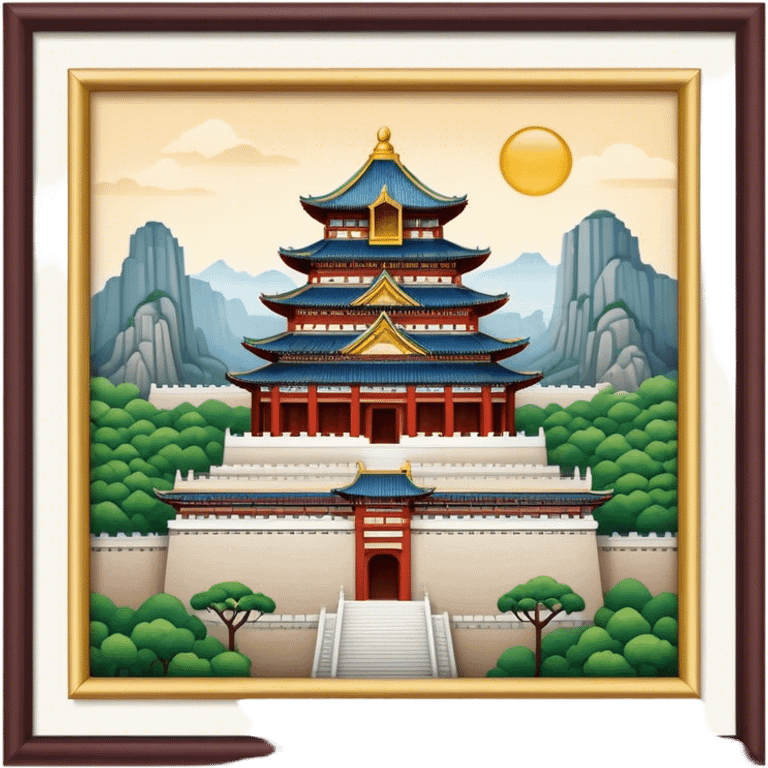 Cinematic Realistic Imperial City of Hu·∫ø Landmark Emoji, showcasing historic palaces and temples rendered with intricate textures and regal, soft lighting. emoji