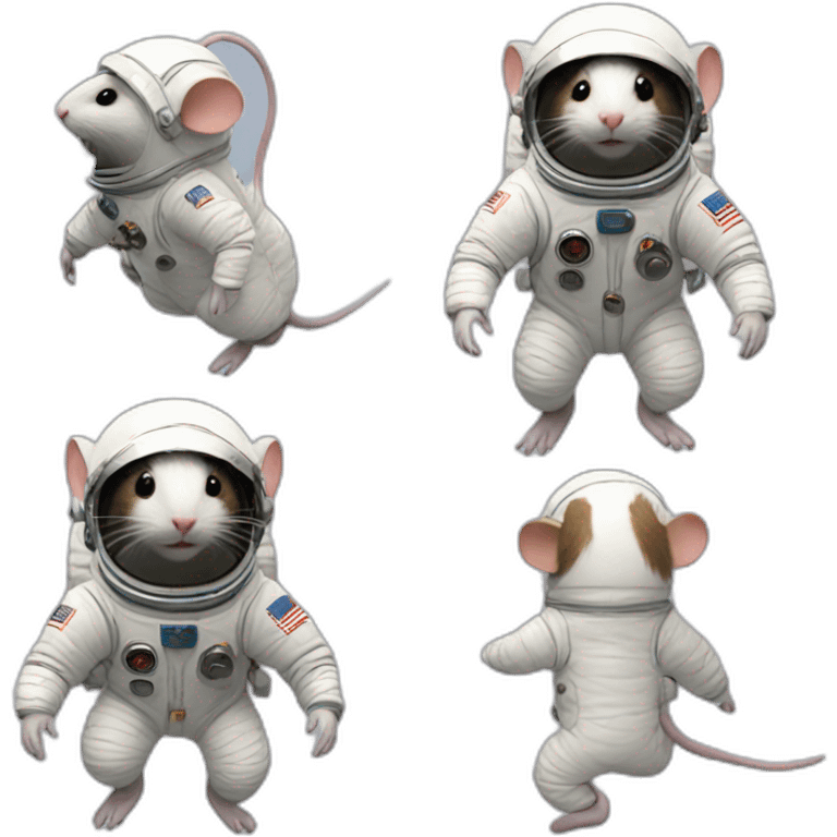 astronaut rat levitating emoji