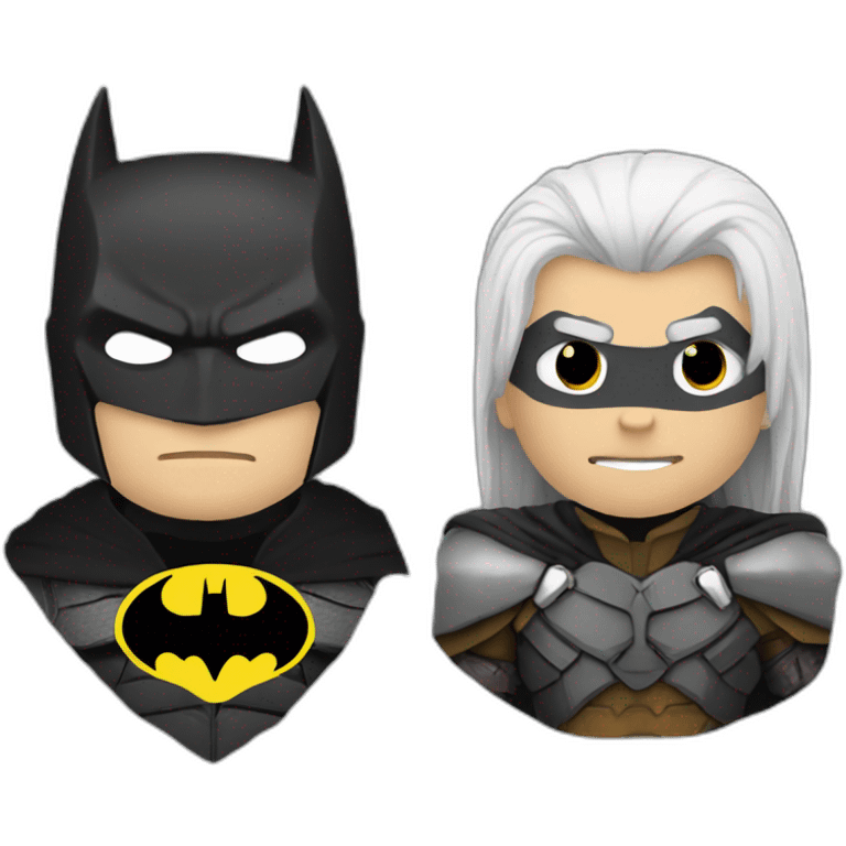 batman and witcher mixed logo emoji