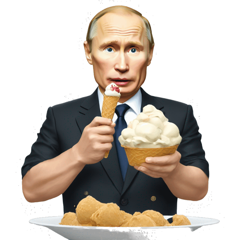 Putin eating ice cream emoji