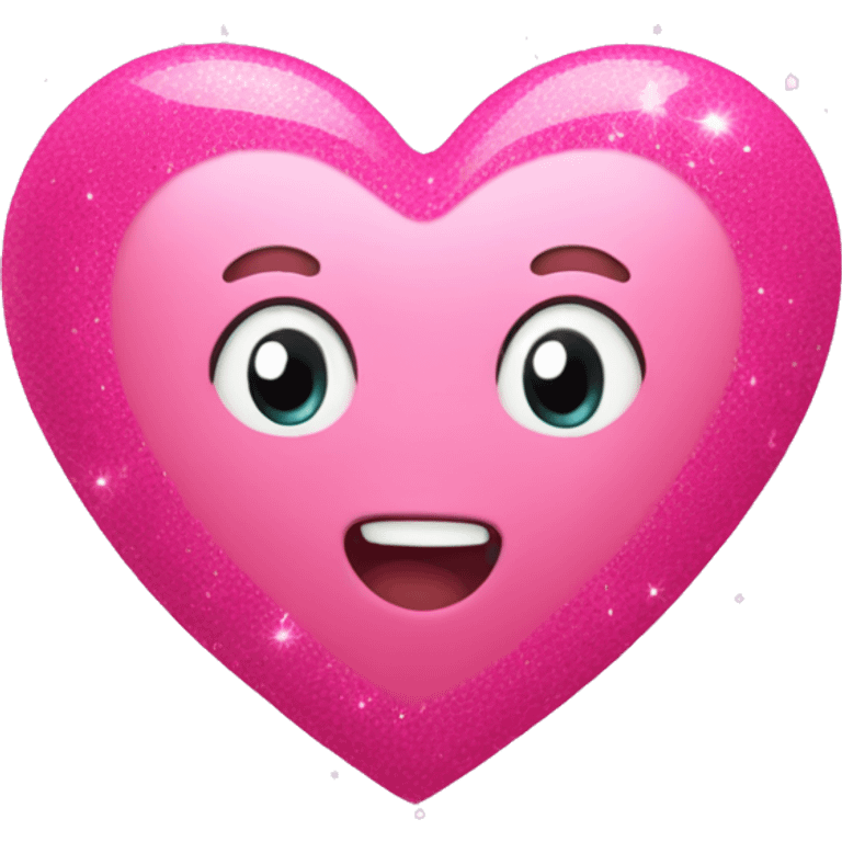 Pink heart with sparkles  emoji