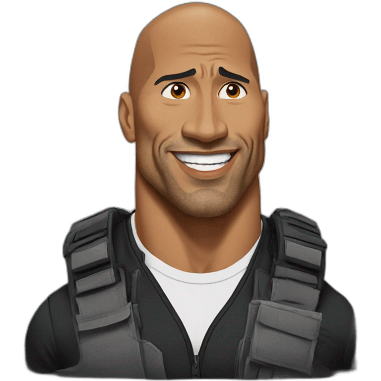 The rock qui se décrote le nez emoji