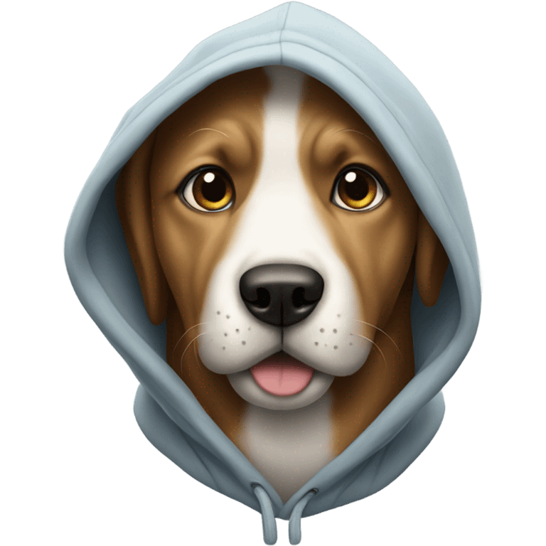 Dog wearing a hoodie  emoji