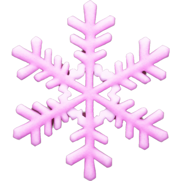 Pink snow flake emoji