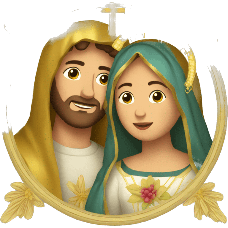 Virgen maria y Jesús emoji