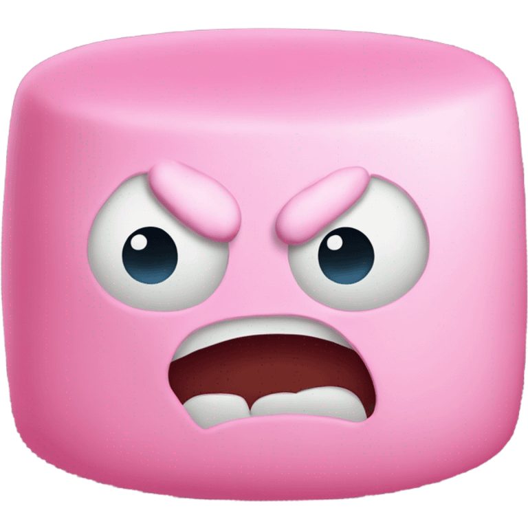 pink marshmallow angry emoji